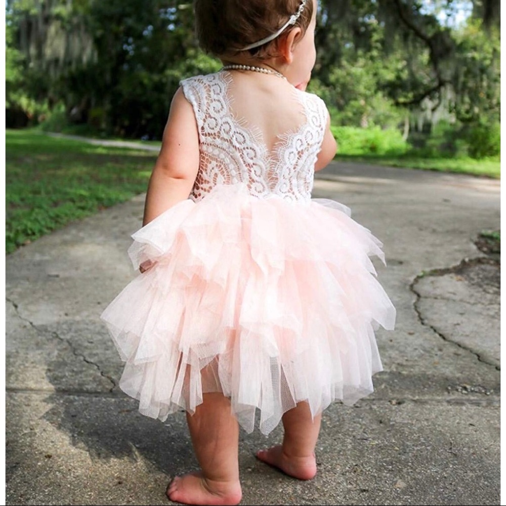 Infant lace and tulle dress